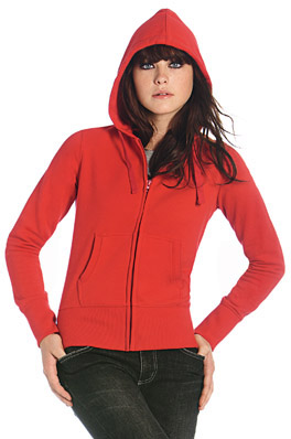 Felpa cappuccio e zip donna